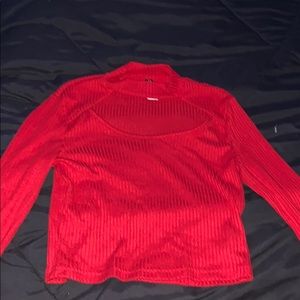 Red divided top